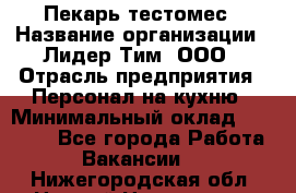 Пекарь-тестомес › Название организации ­ Лидер Тим, ООО › Отрасль предприятия ­ Персонал на кухню › Минимальный оклад ­ 25 000 - Все города Работа » Вакансии   . Нижегородская обл.,Нижний Новгород г.